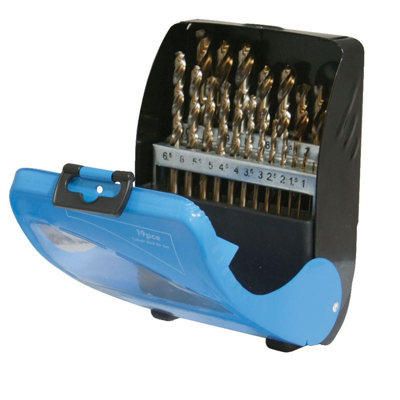 Silverline Cobalt Drill Bit Set 19pce 1 - 10mm Silverline - Dynamic Drive