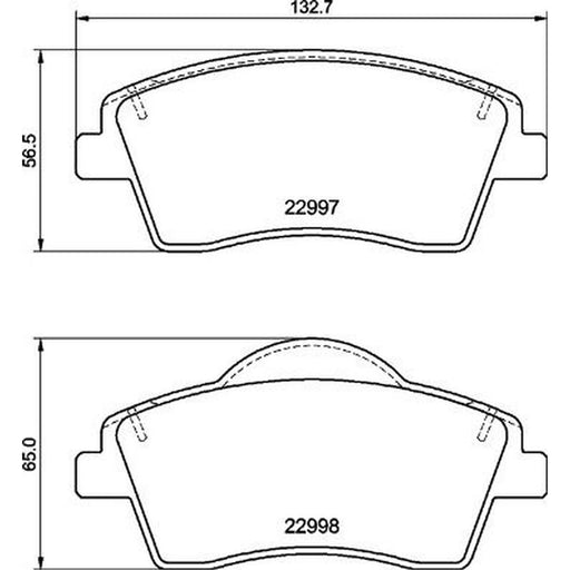Brembo 4 x Front Brake Pad Set fits Lynk & Co 01 2018-2019
