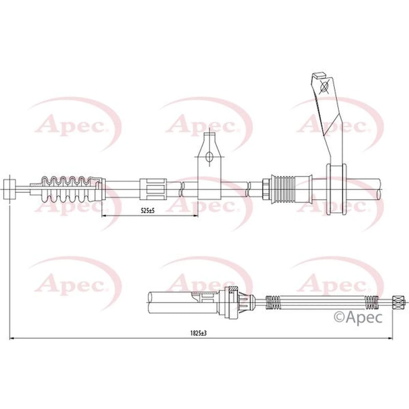 Apec Handbrake Cable Right Rear CAB1420