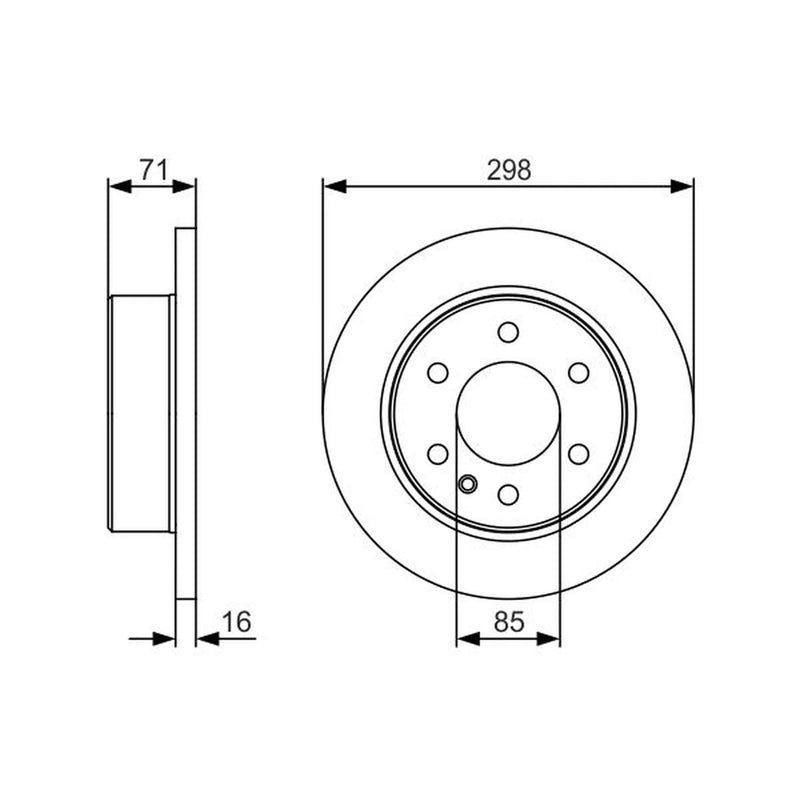 Bosch 2 x Solid Brake Discs