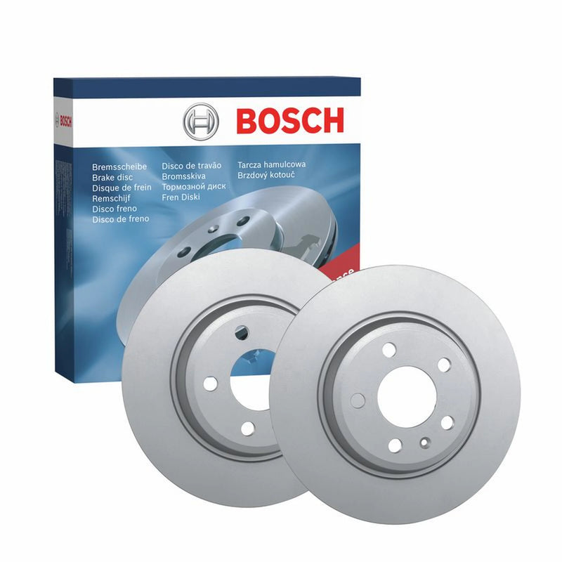 Bosch 2 x Solid Rear Brake Discs 0986479382-x2
