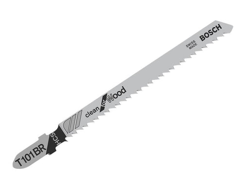 Bosch Powertool Accessories T 101 BR Clean for Wood Jigsaw Blades 100mm Pack of 5 Bosch Powertool Accessories - Town Tools