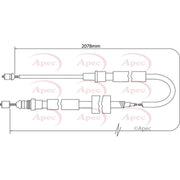 Apec Handbrake Cable Right Rear CAB1380