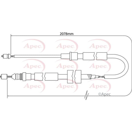 Apec Handbrake Cable Right Rear CAB1380