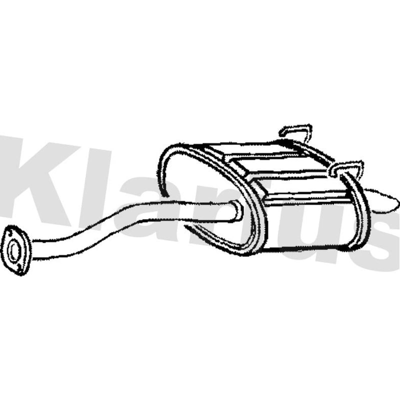 Klarius Box With Tail Pipe Rear fits Honda Civic VII 2000-2005 1.4 1.6
