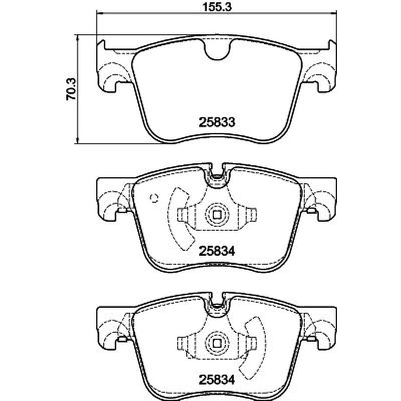 Mintex Front Brake Pad Set fits Citroën C4 Grand Picasso II 2013-2018