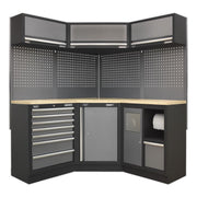 Sealey Superline Pro 1.6m Corner Storage System Wood Worktop APMSSTACK08W Sealey - Dynamic Drive