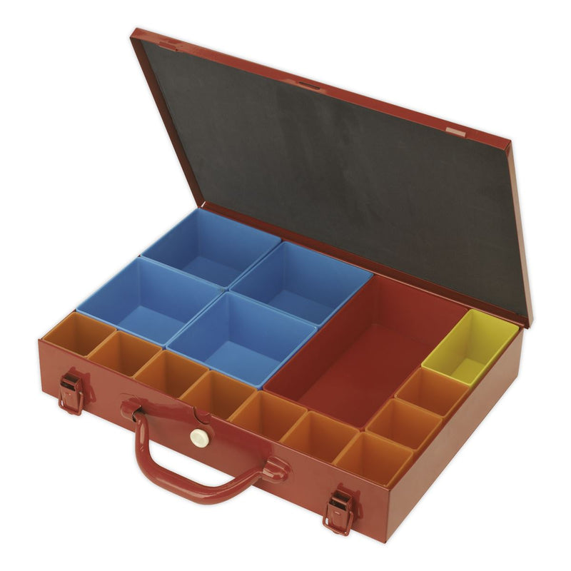 Sealey Metal Case with 15 Storage Bins APMC15 Sealey - Dynamic Drive