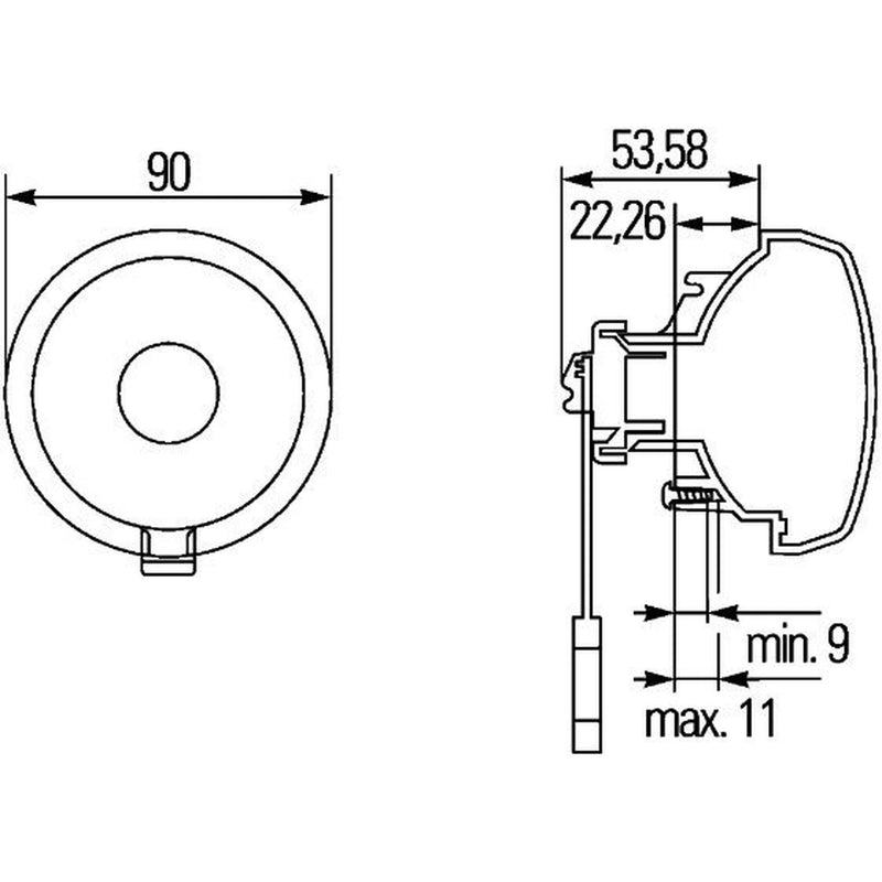 Hella Tail Light / Lamp P21/5W Right