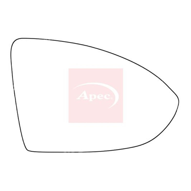 Apec Exterior Wing Mirror Glass Right fits VW Arteon 2017-2021 1.5 2.0