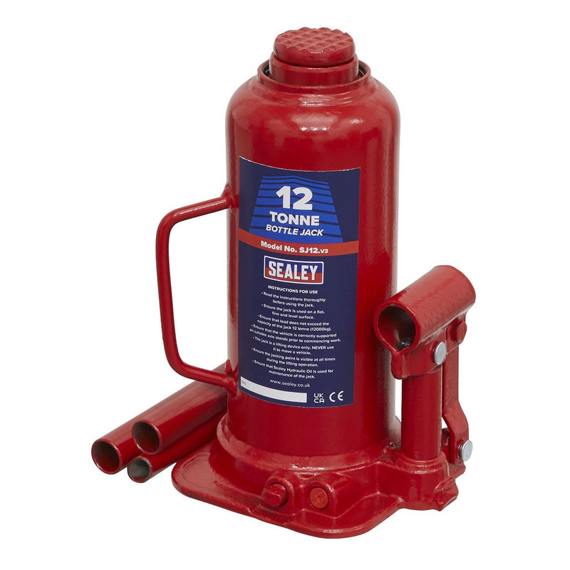 Sealey Bottle Jack 12 Tonne SJ12 Sealey - Dynamic Drive