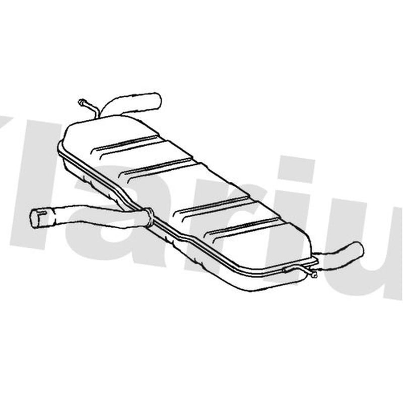 Klarius Box With Tail Pipe Rear fits Mercedes-Benz A-Class 2012-2018