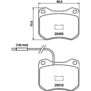 Mintex Front Brake Pad Set fits Peugeot 504 Pickup 1980-1989 1.6 1.8 1.9 2.3