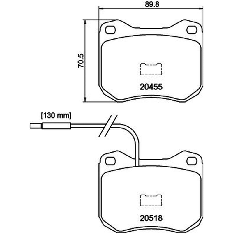 Mintex Front Brake Pad Set fits Peugeot 504 Pickup 1980-1989 1.6 1.8 1.9 2.3