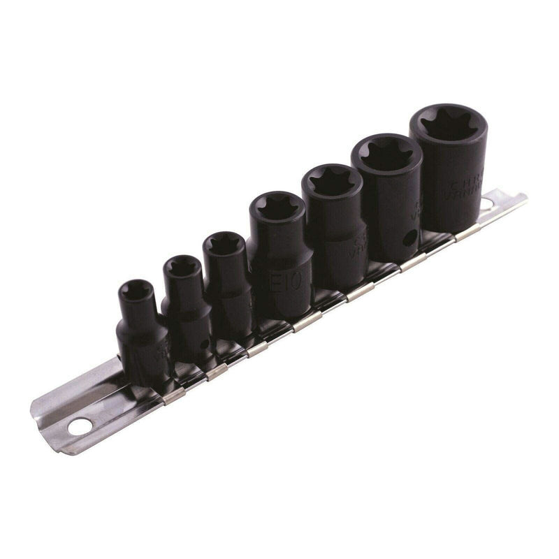 Laser Impact Star Socket Set 3/8"D, 1/4"D 7pc 0897 Laser - Dynamic Drive