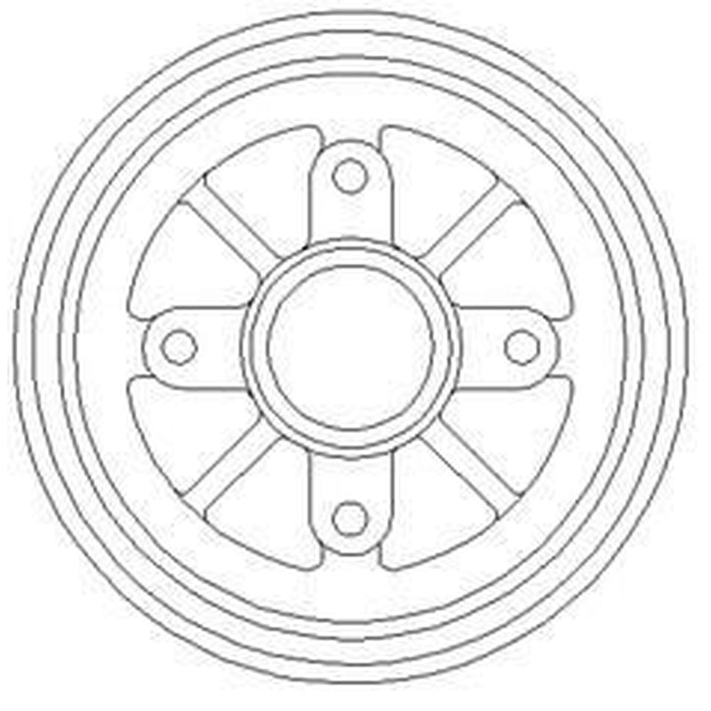 Abtex Brake Drum Assembly Rear fits Citroën Ax 1987-1997 1.4