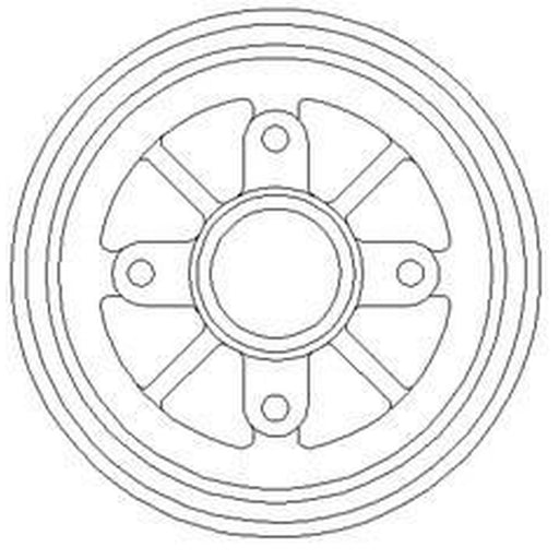 Abtex Brake Drum Assembly Rear fits Citroën Ax 1987-1997 1.4