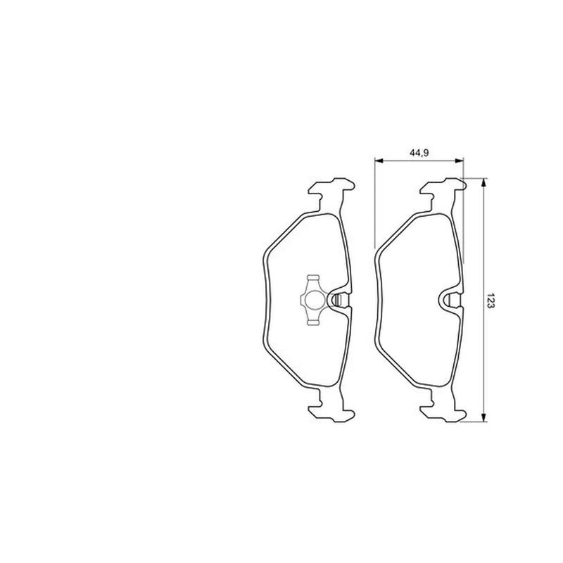 Bosch Front & Rear Pads fits Saab 9-5 1997-2009 1.9 2.0 2.2 2.3 3.0