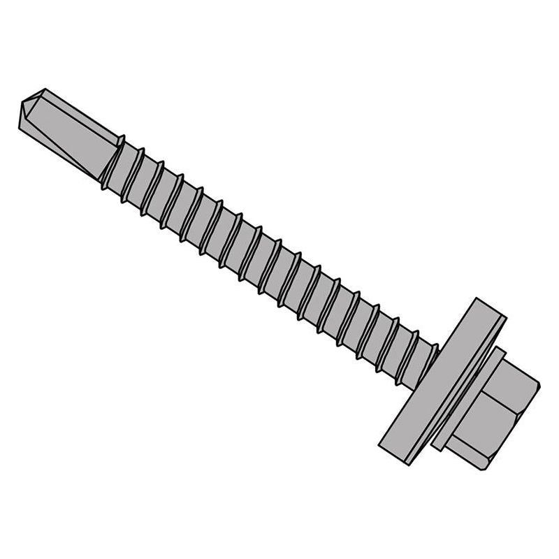 Forgefix TechFast Roofing Sheet to Steel Hex Screw & Washer No.3 Tip 5.5 x 45mm Box 100 ForgeFix - Dynamic Drive