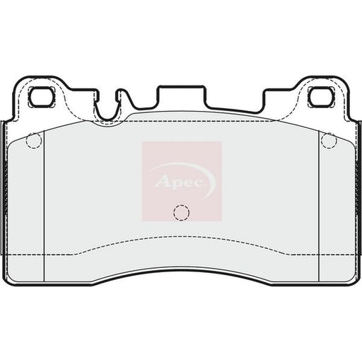Apec Rear Brake Pad Set fits Mercedes-Benz Cls 2011-2017 218.374 218.375