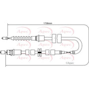 Apec Handbrake Cable Left Rear fits Ford Mondeo 2000-2007 1.8 2.0 2.2 3.0