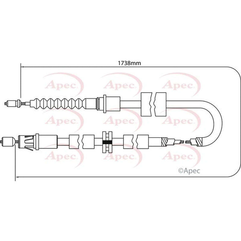 Apec Handbrake Cable Right Rear CAB1163