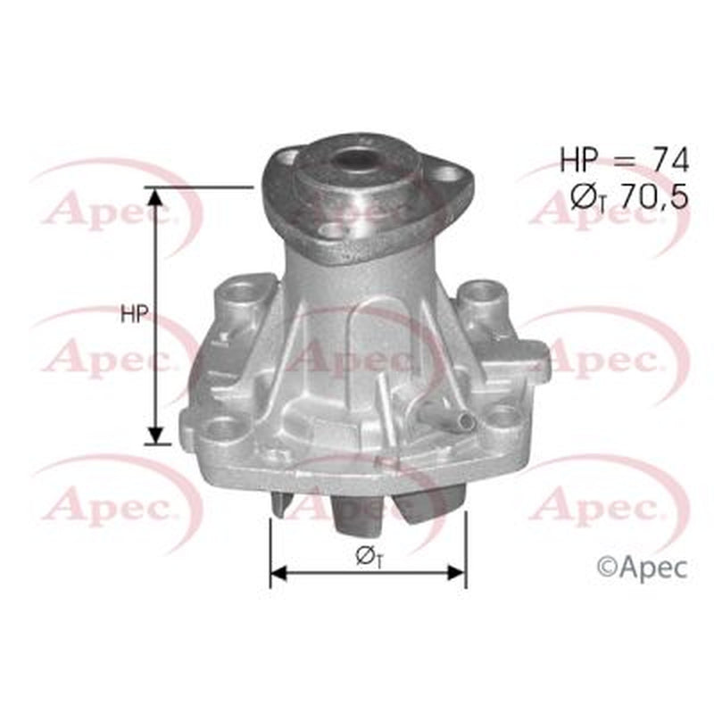 Apec Engine Cooling Water Pump fits Alfa Romeo 155 1993-1997 2.5