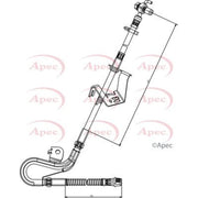 Apec Brake Hydraulic Hose Line Front Right fits Citroën C5 III 2008-2016