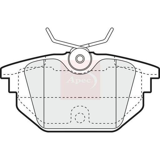 Apec Rear Brake Pad Set fits Alfa Romeo 145 1994-2001 1.4 1.6 1.8 1.9 2.0