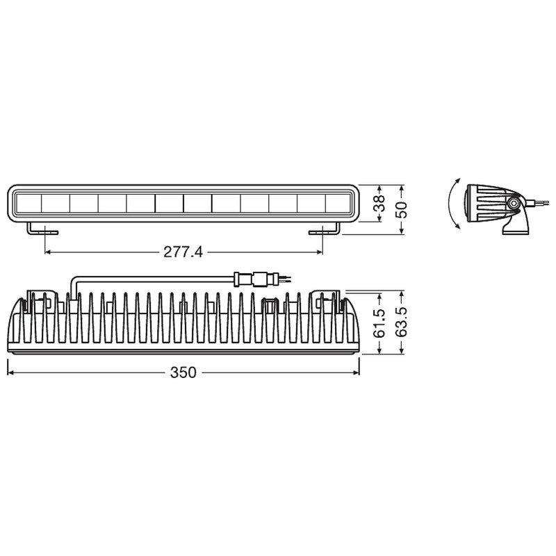 Osram LEDriving LIGHTBAR SX300-SP, LED driving lights for high beam, spot, 2600 Osram - Dynamic Drive