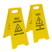 Sealey Wet Floor Signs Pack of 2 - 620 x 300mm