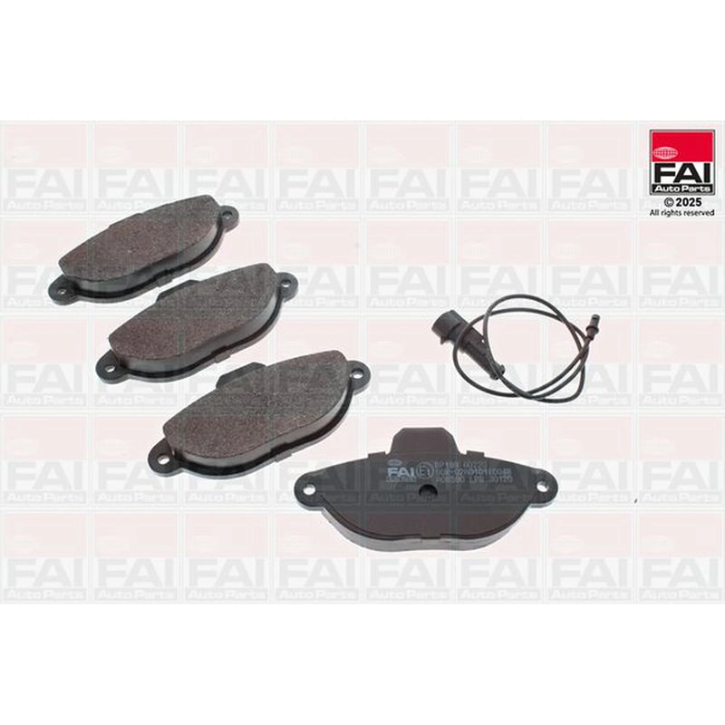 FAI Front Brake Pad Set fits Fiat 500 2007 on 1.2