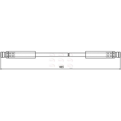 Apec Brake Hydraulic Hose Line Front HOS4038