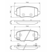 Bosch Front & Rear Pads fits Alfa Romeo Tonale 2022 on 1.3