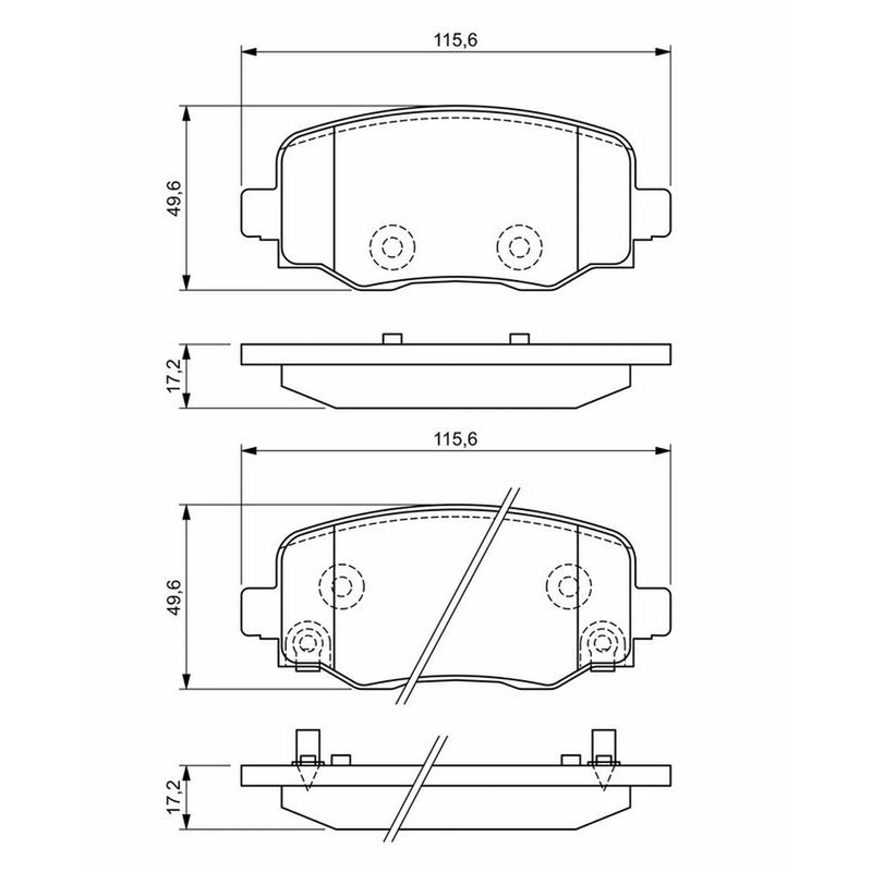 Bosch Front & Rear Pads fits Alfa Romeo Tonale 2022 on 1.3