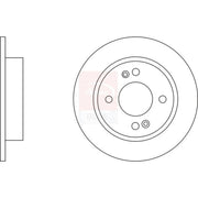 Apec 2 x Solid Rear Brake Discs SDK6842-x2