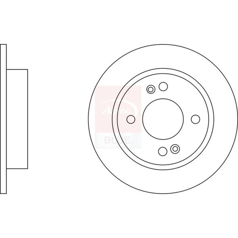 Apec 2 x Solid Rear Brake Discs SDK6842-x2