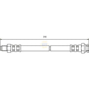 NAPA Brake Hydraulic Hose Line Front fits Citroën C25 1981-1994 2.5