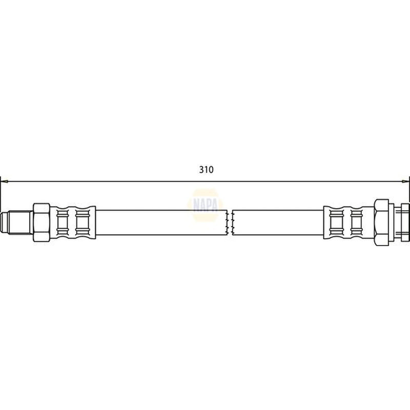 NAPA Brake Hydraulic Hose Line Front NBH1417