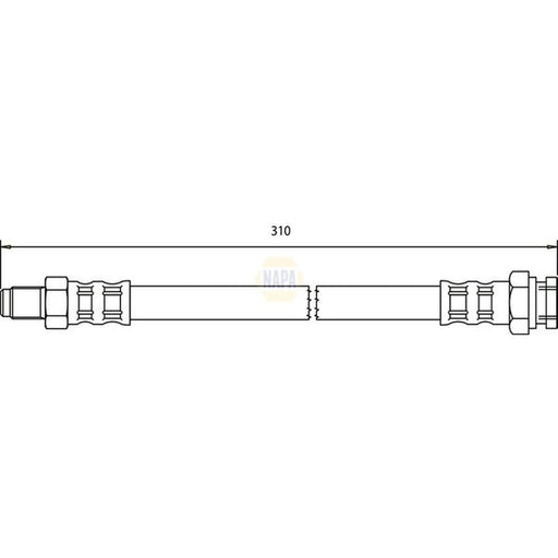NAPA Brake Hydraulic Hose Line Front NBH1417