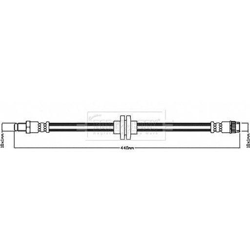 Borg & Beck Brake Hydraulic Hose Line Front Right BBH8571