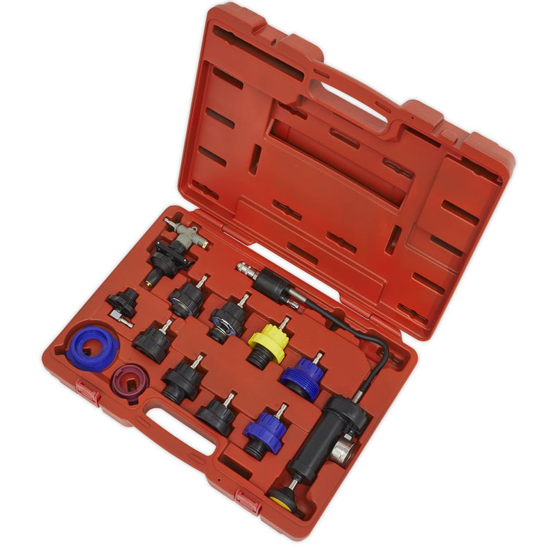 Sealey Cooling System Pressure Test Kit 13pc VS0014 Sealey - Dynamic Drive