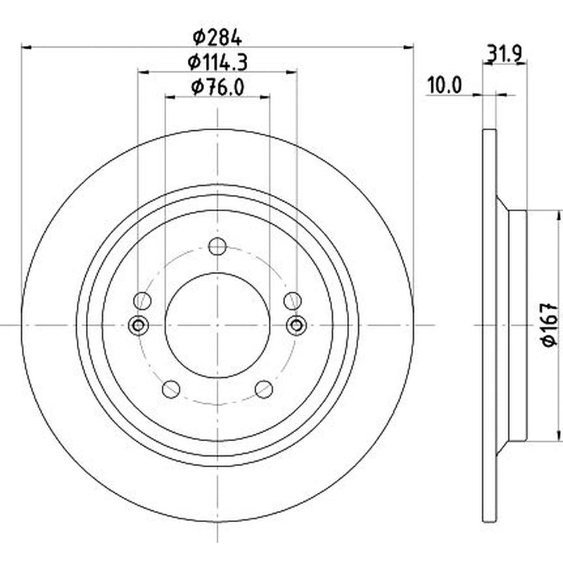 Mintex Rear Brake Solid Discs & Pads fits Hyundai Sonata VI 2011-2014 2.0