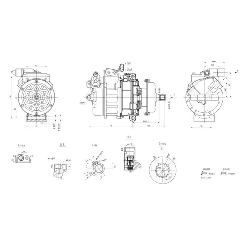 Hella Air Conditioning Compressor fits VW Multivan 2003-2009 2.5