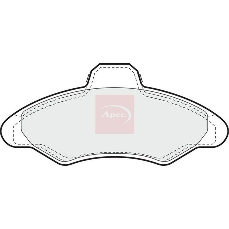 Apec Front Brake Pad Set fits Ford Escort 1990-2000 1.3 1.4 1.6 1.8
