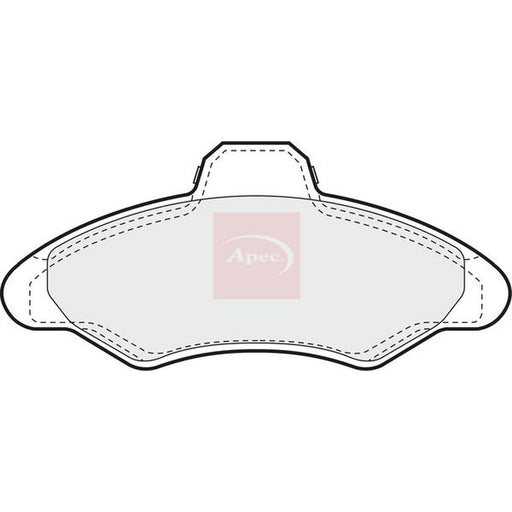 Apec Front Brake Pad Set fits Ford Escort 1990-2000 1.3 1.4 1.6 1.8