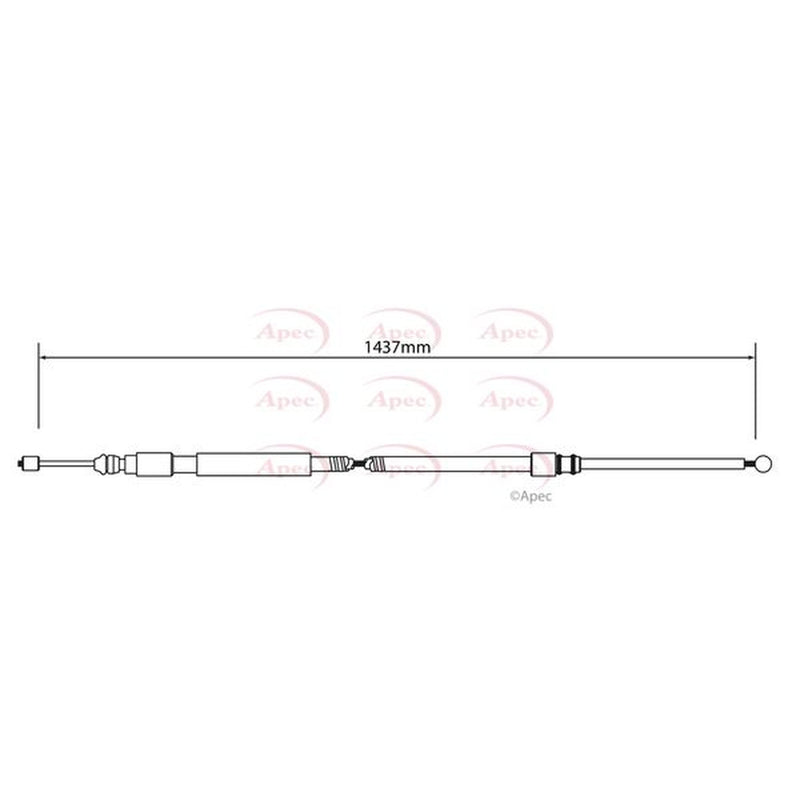 Apec Handbrake Cable Left Rear fits BMW 1 2004-2013