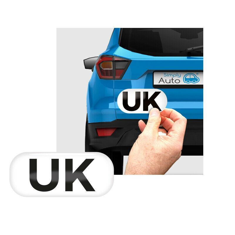 2x UK Magnetic Reuseable Car Plate Badge Sticker For European EU Travel Law Simply  - Dynamic Drive