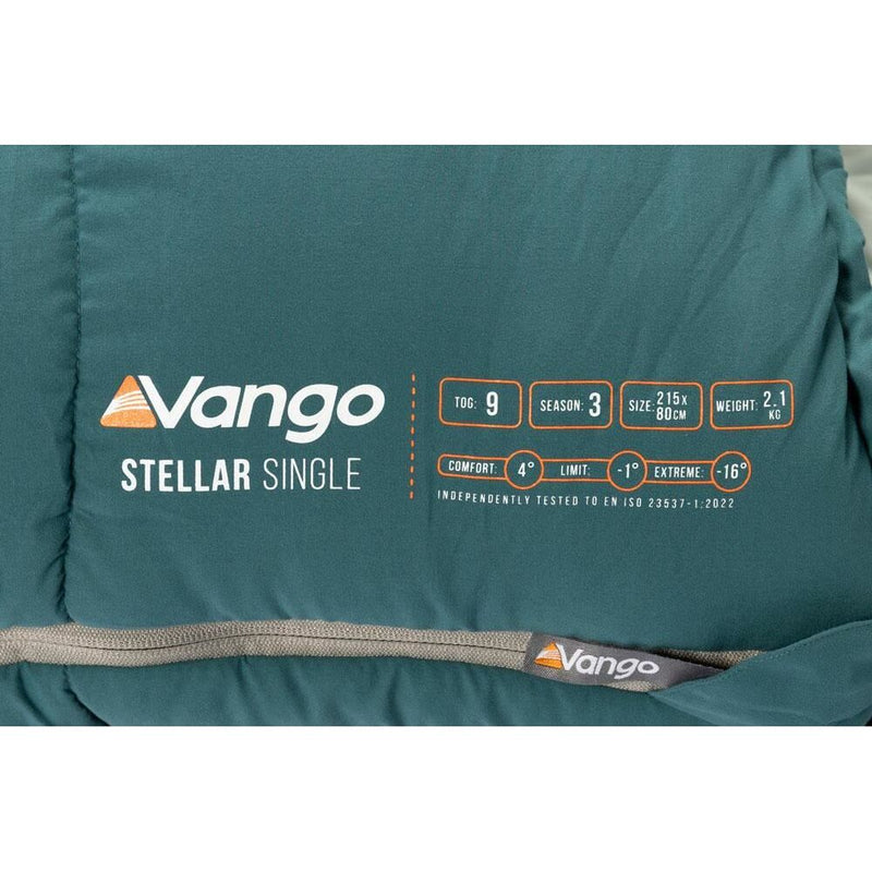 Vango Stellar Single Sleeping Bag Single Oasis Vango - Dynamic Drive