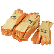 Draper Heavy Duty Latex Coated Work Gloves, Extra Large, Orange (Pack of 10) Draper - Dynamic Drive